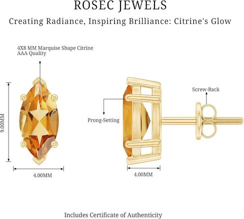 أقراط من السترين الطبيعي من الفضة، جودة AAA، أقراط حجر بخت شهر نوفمبر - هدية للنساء اللاتي لديهن كل شيء in Kuwait