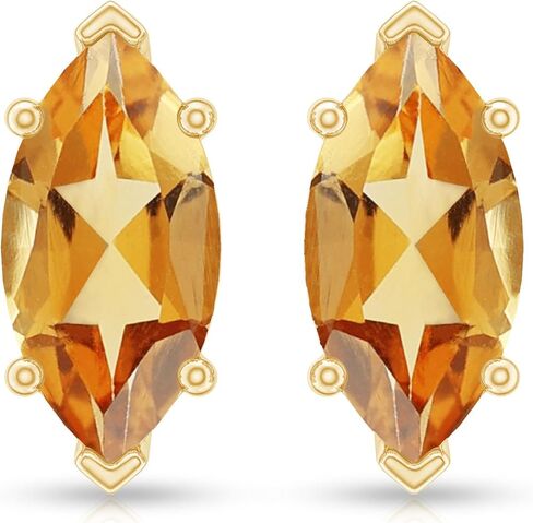 أقراط من السترين الطبيعي من الفضة، جودة AAA، أقراط حجر بخت شهر نوفمبر - هدية للنساء اللاتي لديهن كل شيء in Kuwait