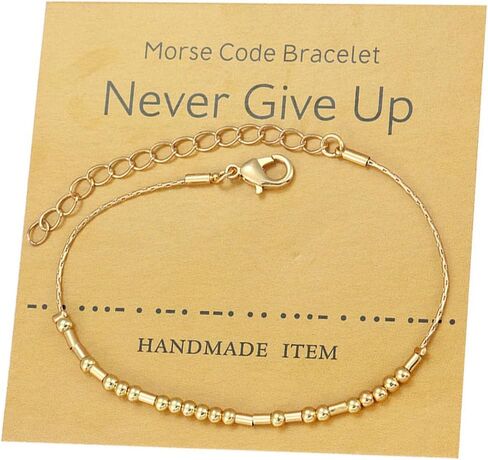 Trump Morse Code Bracelet for Men Women Anti Trump Hidden Message Bracelets I Love You Statement Beaded Bracelet With Meaning Card Inspirational Political Jewelry Funny Gifts in Saudi Arabia