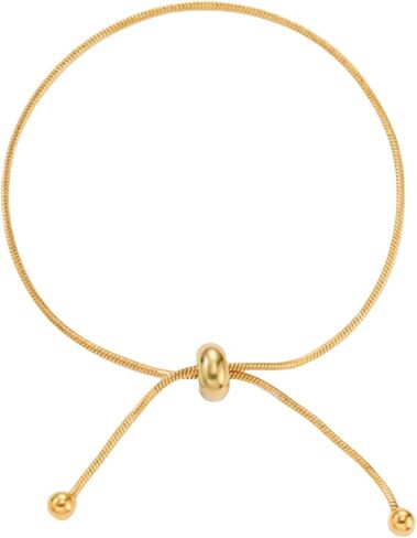 Gold Plated Bracelets for Women Waterproof Adjustable Stainless Steel Chain Anklet Bracelet Vintage Gold Silver Tennis Beaded Bracelet Anklets Simple Slider Bracelets Bolo Thin Chain Anklet Female Foot Summer Beach Fashion Jewelry in Kuwait