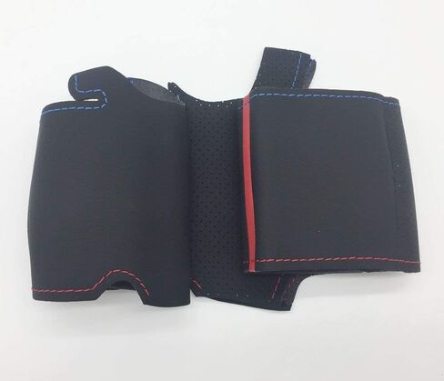 Eiseng DIY Sew Stitch Black Microfiber Leather Steering Wheel Cover for BMW 3 Series F30 F10 Sport / 2014-2017 M3 M4 M5 M6 F12 F13 M240i X2 M35i / 2015-2018 F85 X5M F86 X6M Interior Accessories in Kuwait