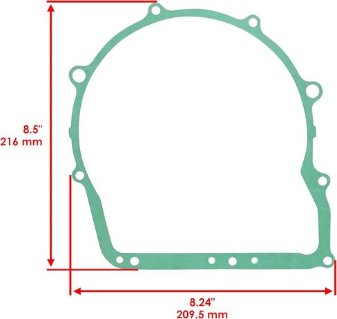 Caltric Clutch Cover Gasket Compatible with Yamaha Vmx1200 Vm-X1200 V-Max 1200 1985 1986 1988-2007 in Saudi Arabia