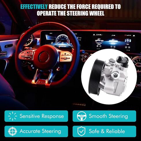 مضخة توجيه كهربائية مع بكرة متوافقة مع Civic 1.8L 2006 2007 2008 2009 2010 2011، استبدل OE 21-5456، 215456، 21527، 56110RNA305، 56110RNAA01، 56110RNAA02 in Kuwait