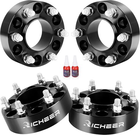 Richeer 1.5 inch 6x135 Hubcentric Wheel Spacers for 2015-2025 F150, 6 Lug 6x135 Forged Wheel Spacer with M14x1.5 Studs and 87.1mm Hub Bore for 2015-2024 Expedition, 2015-2025 Navigator in Kuwait