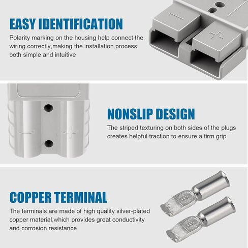 50Amp Anderson-Style Connector to O Ring Terminal Cable 3FT,8AWG Battery Quick Connect/Disconnect Cable for RV Boat Lithium Batteries and Backup Power Systems in Saudi Arabia