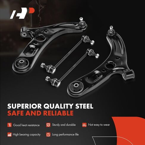A-Premium Set of 4, Front Lower Control Arm, Sway Bar Link, Compatible with Kia Forte 2014-2018, Forte Koup 2014-2017, Forte5 2014-2018 in Saudi Arabia