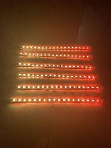 6PCS 1FT (12"/30CM) Single Row Dream Color Chasing Flow LED Underglow Light Strips - Bluetooth Remote Control, LED Lights for Polaris Slingshot in Kuwait