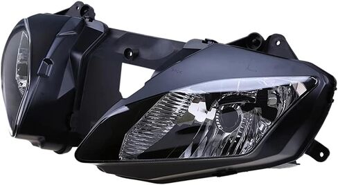 مجموعة مصابيح أمامية للدراجة النارية تناسب ياماها YZF R1 2007 2008 YZF1000R 2007 2008 مجموعة مصابيح أمامية للرأس باللون الأسود in Kuwait