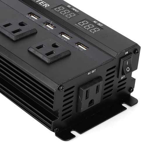 Car Power Inverter Converter,4000W 12V to 110V Car Power Inverter Converter with LCD Display USB Port Cigar Lighter Ports for Power Inverter for Car 4000 Watt to 2000 in Saudi Arabia