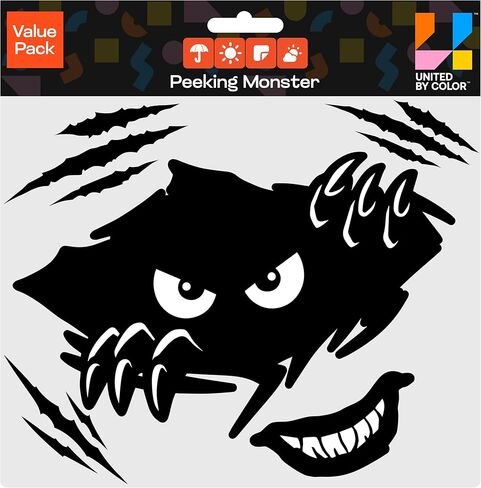 مجموعة ملصقات Peeking Monster Bumper (كبيرة)، ملصق فينيل لاصق قوي مقاوم للماء للسيارات والشاحنات وعربات الجولف ونوافذ المركبات والانبعاجات والخدوش - ملصق سيارة من الفينيل كبير in Saudi Arabia
