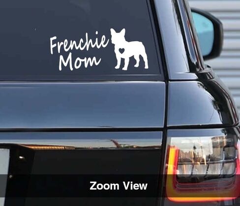 ملصقات ملصقات من الفينيل من Frenchie Mom French Bulldog للسيارات والشاحنات والشاحنات وأجهزة الكمبيوتر المحمولة (White3.5x7.5) in Saudi Arabia