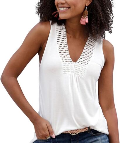 LASCANA Women's Crochet Insert Tank Top in Saudi Arabia