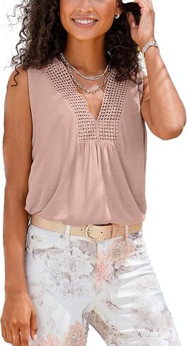 LASCANA Women's Crochet Insert Tank Top in Saudi Arabia