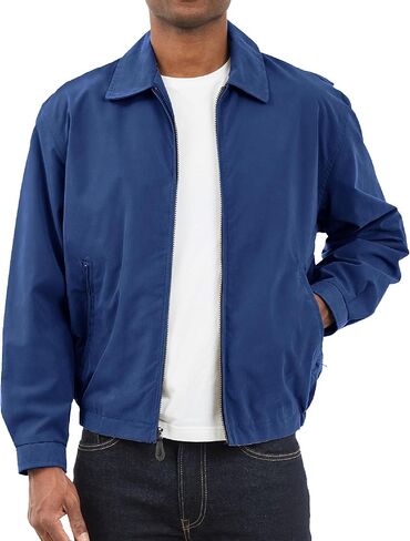 LONDON FOG Men's Auburn Zip-Front Golf Jacket (Regular & Big-Tall Sizes) , Pacific Blue , 4XL Big in Saudi Arabia