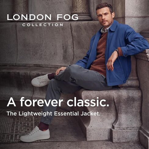 LONDON FOG Men's Auburn Zip-Front Golf Jacket (Regular & Big-Tall Sizes) , Pacific Blue , 4XL Big in Saudi Arabia