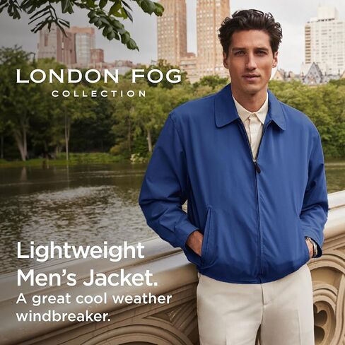 LONDON FOG Men's Auburn Zip-Front Golf Jacket (Regular & Big-Tall Sizes) , Pacific Blue , 4XL Big in Saudi Arabia