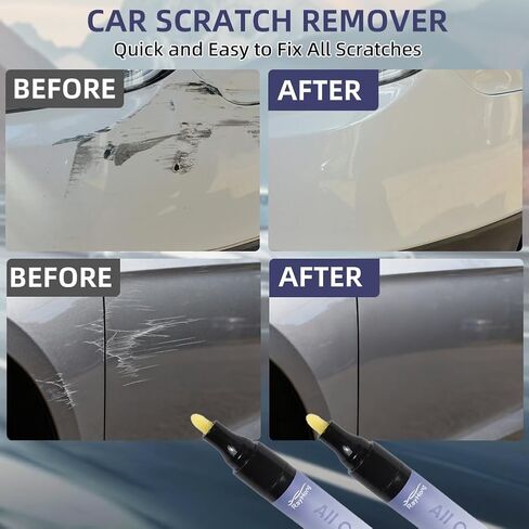 2PCS Magic Car Scratch Removal Pen, Fix Scratch Remover, Quick & Easy Paint Repair for All Vehicles, Weatherproof Touch-Up Paint Pen, Chips & Scuffs Instantly, Travel-Friendly in Saudi Arabia