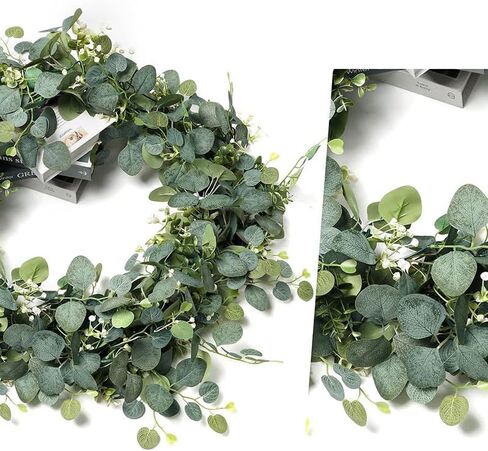180cm Artificial Eucalyptus Flower Rattan Green Fake Plant Lvy DIY for Indoor Outdoor Wall House Weddings Patios Porches Decor,Type A in Saudi Arabia