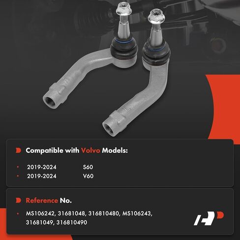 A-Premium 2 × أطراف قضيب ربط خارجي أمامي، متوافق مع فولفو S60، V60، 2019 2020 2021 2022 2023 2024 in Saudi Arabia