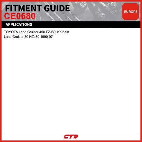CTR CE0680 [OE Supplier] Front Left Inner Tie Rod End Compatible with LEXUS, TOYOTA Vehicles - Replaces 45045-69055, 45045-69065, ES3544 in Saudi Arabia