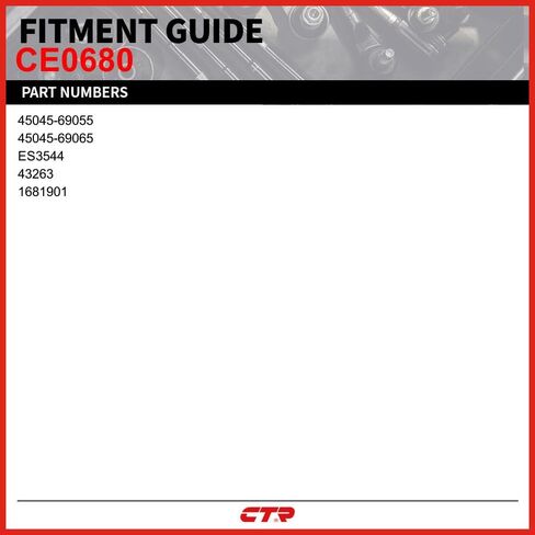 CTR CE0680 [OE Supplier] Front Left Inner Tie Rod End Compatible with LEXUS, TOYOTA Vehicles - Replaces 45045-69055, 45045-69065, ES3544 in Saudi Arabia