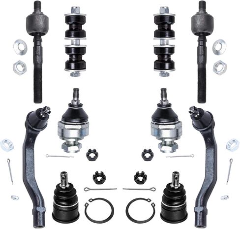 Detroit Axle - Front Suspension Kit for 1990-1993 Honda Accord, 2 Stabilizer Sway Bar End Links 4 Inner Outer Tie Rods 4 Lower Upper Ball Joints 1991 1992 Replacement in Saudi Arabia