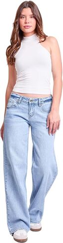 YMI Women's Women's Brittany Low Rise Wide Leg Jeans P025299 in Saudi Arabia