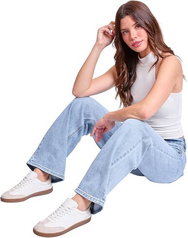 YMI Women's Women's Brittany Low Rise Wide Leg Jeans P025299 in Saudi Arabia