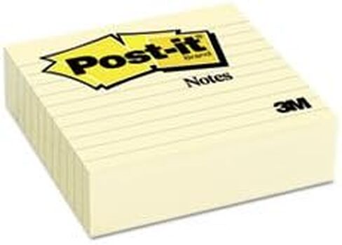 Post-it Notes, 4 in. x 4 in., Canary Yellow, Lined, 300 Sheets/Pad, 1 Pad/Pack in Saudi Arabia