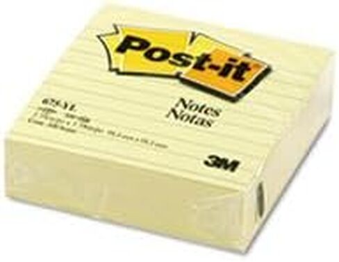 Post-it Notes, 4 in. x 4 in., Canary Yellow, Lined, 300 Sheets/Pad, 1 Pad/Pack in Saudi Arabia