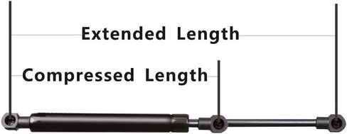 4419 Qty(2) Universal Lift Supports Shocks Struts Arms Prop Rod Damper Gas Springs Extended Length 14.5" Compressed Length 9.25" 35 Lbs / 156N Force 10mm Ball Socket, SG359005 in Saudi Arabia