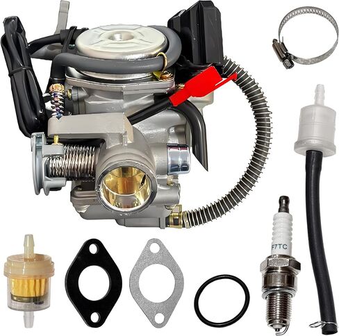 150cc GY6 Carburetor with Air Filter Intake Manifold Replacement for GY6 4 Stroke Engines Electric Choke Motorcycle Scooter 152QMJ 157QMI in Kuwait
