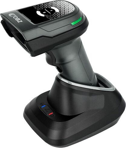OBZ 2D Bluetooth Barcode Scanner with Large Screen, Compatible with 2.4G Wireless & Bluetooth & USB Wired, Connect Smart Phone, Tablet, PC, Wireless QR Code Scanner Work with Windows Mac iOS Android in Saudi Arabia