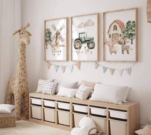 Pink Floral Wall Art Nursery Flower Canvas Wall Decor Baby Girl Wildflower Pictures Aesthetic Striped Botanical Poster Prints Pink Green Floral Painting Artwork for Girl Room 12x16 Inch Unframed 3Pcs in Saudi Arabia