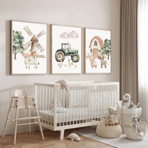 Pink Floral Wall Art Nursery Flower Canvas Wall Decor Baby Girl Wildflower Pictures Aesthetic Striped Botanical Poster Prints Pink Green Floral Painting Artwork for Girl Room 12x16 Inch Unframed 3Pcs in Saudi Arabia