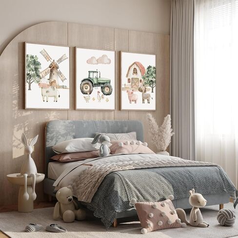 Pink Floral Wall Art Nursery Flower Canvas Wall Decor Baby Girl Wildflower Pictures Aesthetic Striped Botanical Poster Prints Pink Green Floral Painting Artwork for Girl Room 12x16 Inch Unframed 3Pcs in Saudi Arabia