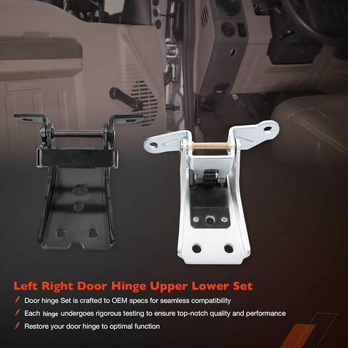 مجموعة مفصلات باب 4 قطع علوية سفلية يسار يمين - متوافقة مع Ford Bronco/F150/F250/F350/Thunderbird/Granada/Mercury Cougar/Marquis/Zephyr- استبدال 925066 925068 in Saudi Arabia