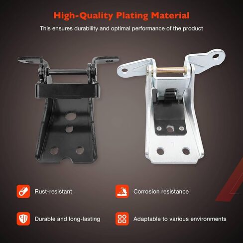 مجموعة مفصلات باب 4 قطع علوية سفلية يسار يمين - متوافقة مع Ford Bronco/F150/F250/F350/Thunderbird/Granada/Mercury Cougar/Marquis/Zephyr- استبدال 925066 925068 in Saudi Arabia