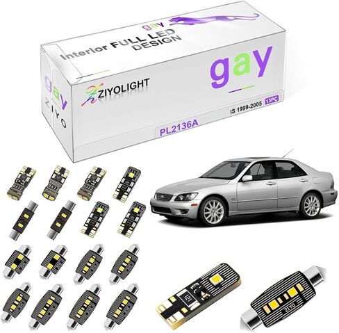 مجموعة الإضاءة الداخلية LED لسيارة Lexus is250 is350 ISF 2006-2013 حزمة استبدال لمبات الإضاءة على شكل قبة، ترقية ملحقات مصابيح LED بيضاء زينون 6000K (12 لمبة) in Kuwait