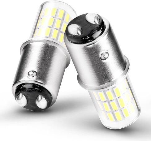 1156 BA15S 1141 لمبات LED 6000K أبيض، 12-24 فولت 5 وات 1003 7506 1156A لمبة عكسية، 500LM حربة لمبة اتصال واحدة للنسخ الاحتياطي أضواء الفرامل الخلفية RV العربة مقطورة جزازة العشب أضواء داخلية لصندوق السيارة، قطعتان in Kuwait