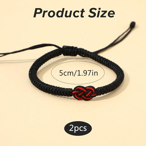 أساور متطابقة للأزواج، سوار وعد الخنصر، سوار سلسلة أحمر لصديقها، هدايا علاقة لمسافات طويلة، مجوهرات صديق لذكرى عيد الميلاد in Kuwait