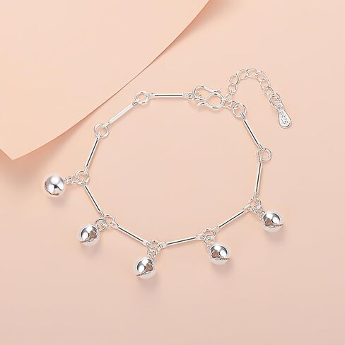 Silver Bell Bracelets for Women Link Chain Bracelet Fashion Jewelry Gifts in Saudi Arabia