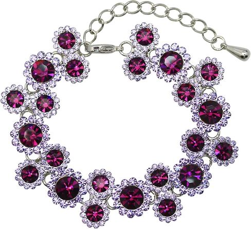 Faship Gorgeous Rhinestone Crystal Floral Bracelets in Saudi Arabia