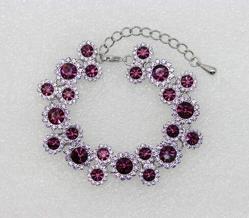 Faship Gorgeous Rhinestone Crystal Floral Bracelets in Saudi Arabia