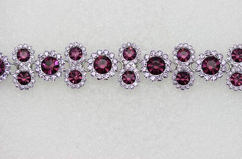 Faship Gorgeous Rhinestone Crystal Floral Bracelets in Saudi Arabia