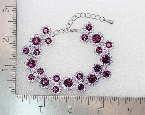 Faship Gorgeous Rhinestone Crystal Floral Bracelets in Saudi Arabia
