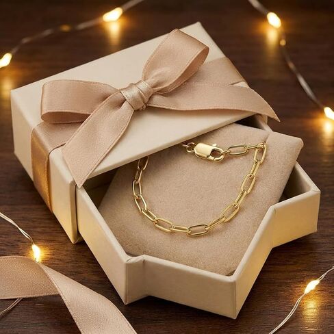 14K Gold Plated Paperclip Chain Jewelry for Women - Tarnish Resistant Minimalist Link Jewelry for Layering & Everyday Wear, Gift for Her in Saudi Arabia