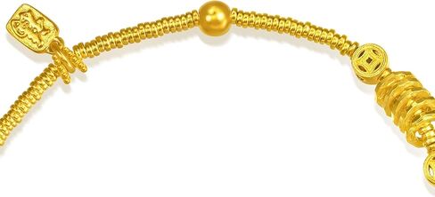 CHOW SANG SANG 999.9 24K Pure Gold Cultural Blessings Blessing Ancient Silver Ingots Bracelet for Women 15cm 96135B Price-by-Weight 12.72g Gold in Saudi Arabia