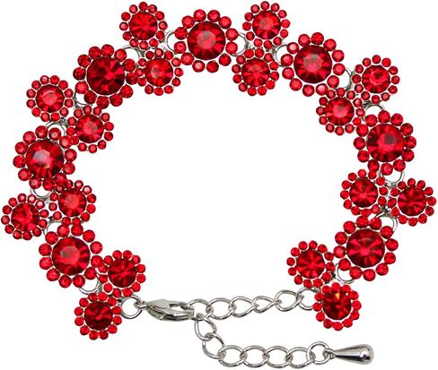 Faship Gorgeous Rhinestone Crystal Floral Bracelets in Saudi Arabia