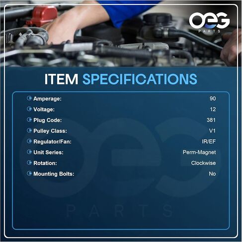 OEG Parts New Alternator Compatible With BMW 3 Series L6 2.7L 2.5L 1986-1991, 528e 535i 2.7L 3.5L 1986-1988, 635CSi 3.5L 1985-1989, 735i 3.5L 1986 12-31-1-722-419, 12-31-1-726-603, 12-31-1-726-604 in Kuwait